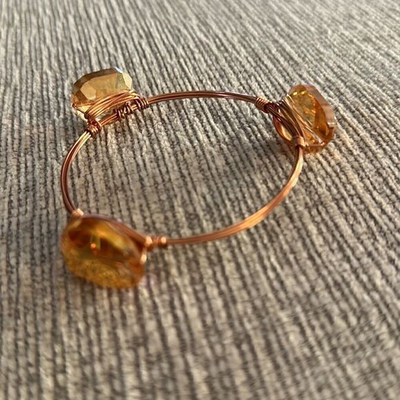 Womens Bangle Stone Beaded Bracelet - Picture 2 of 3